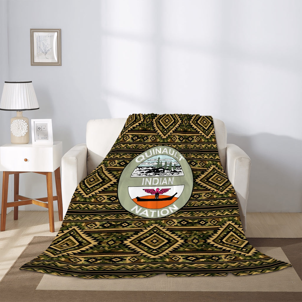 Qin 320 GSM Thick Flannel Throw Blanket (3:4)
