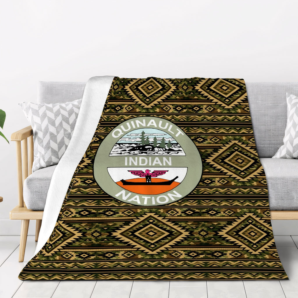 Qin 320 GSM Thick Flannel Throw Blanket (3:4)