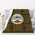 Qin 320 GSM Thick Flannel Throw Blanket (3:4)