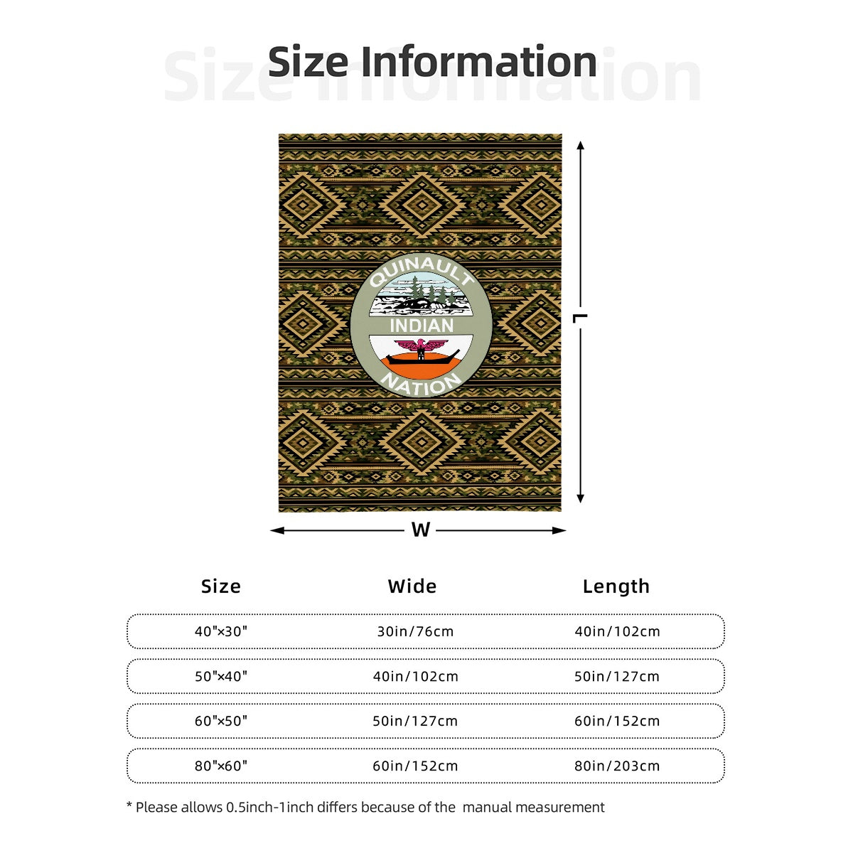 Qin 320 GSM Thick Flannel Throw Blanket (3:4)